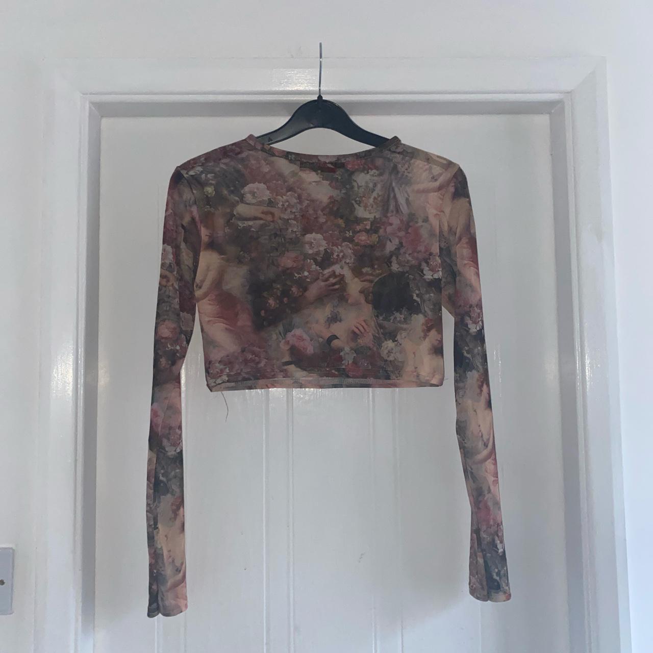 Plt renaissance mesh long sleeve crop top size 10... - Depop