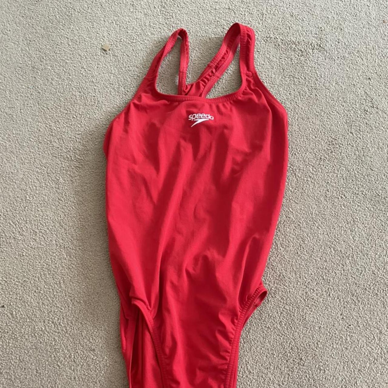 Red Speedo Swimsuit Brand New Size 16 Depop