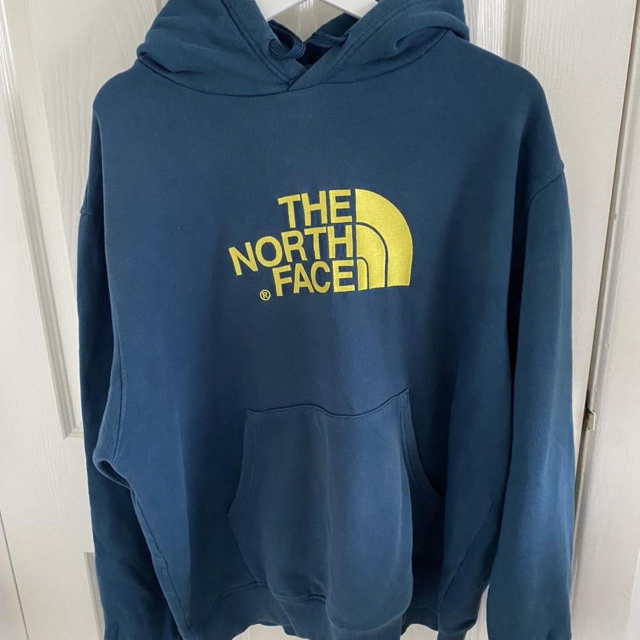 North Face Hoodie in Blue XL P2P 27” 7/10... - Depop