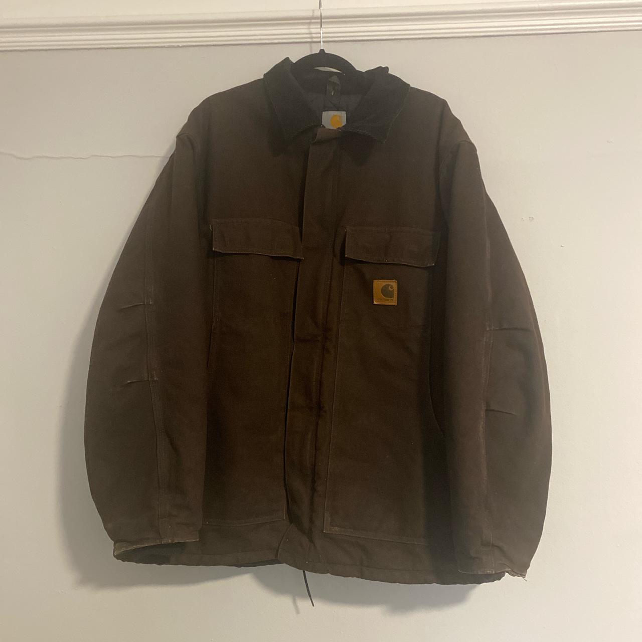 Men’s vintage carhartt jacket brown Size: men’s XL... - Depop