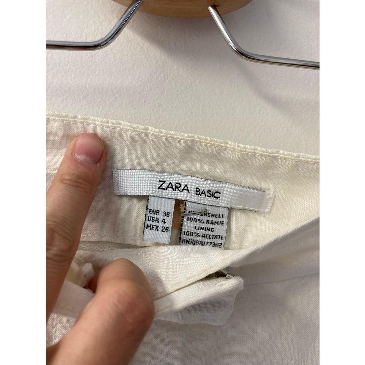 Zara Women's White and Cream Skirt (2)