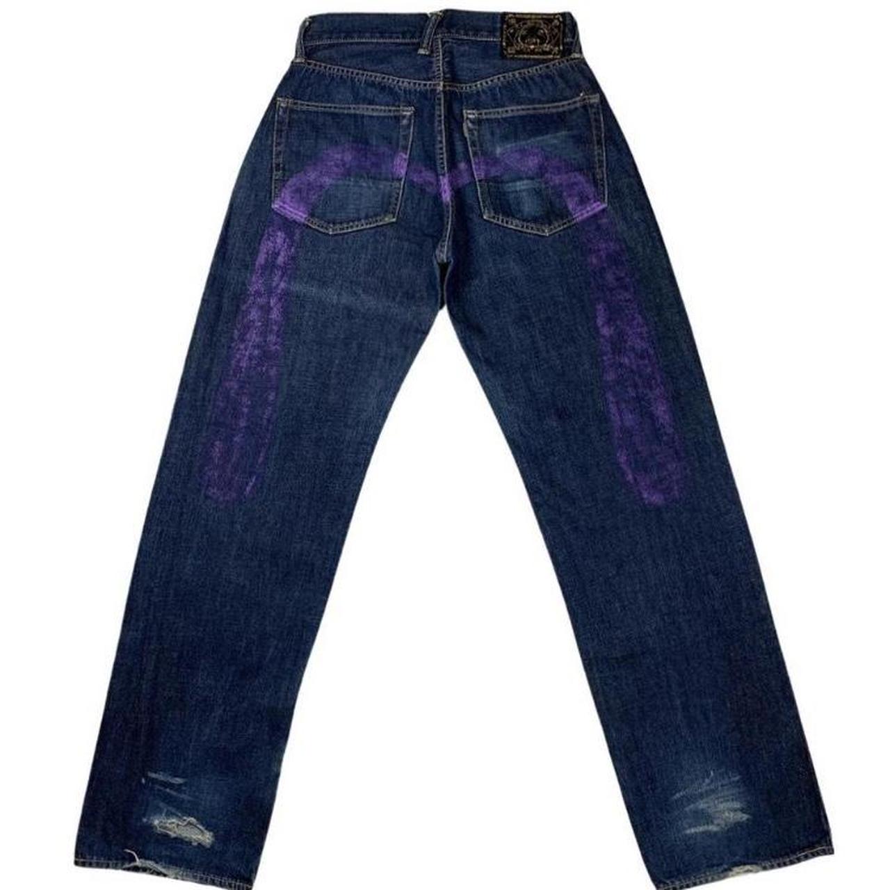 purple evisu jeans