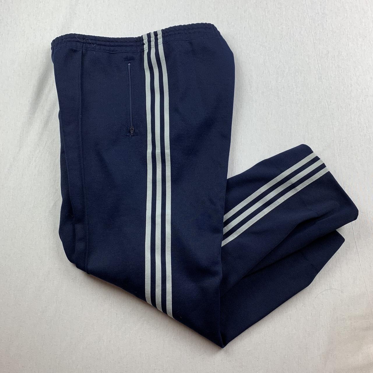 Vintage 90s Adidas Sweatpants Track Pants Navy Grey - Depop
