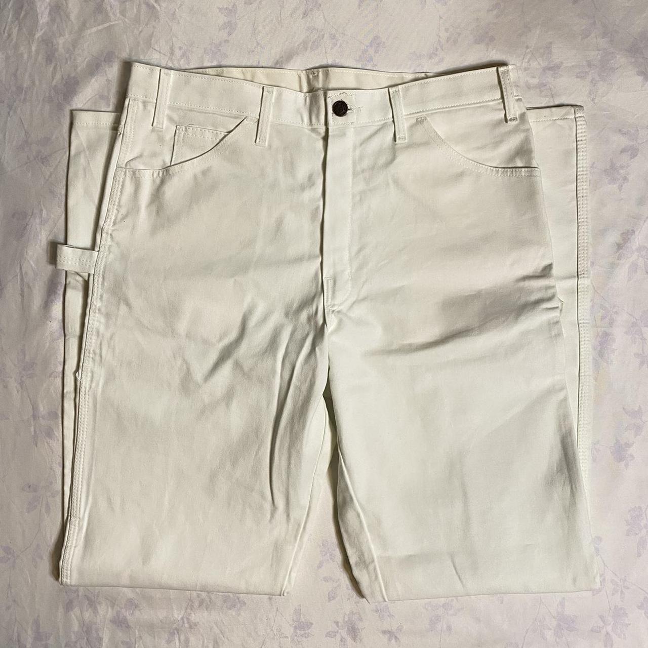 white dickies painter pants. carpenter style. a few... - Depop