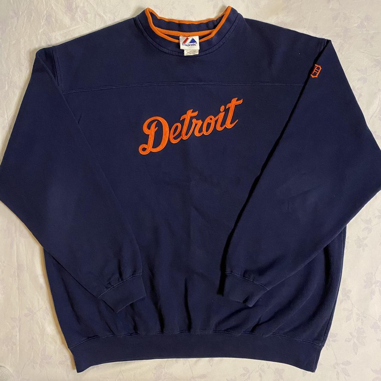 vintage detroit tigers sweatshirt. tagged size xl. a... - Depop