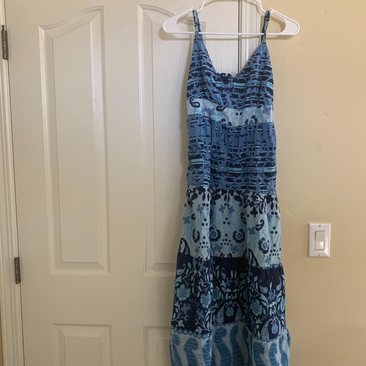 Blue paisley print maxi dress! So perfect for the... - Depop