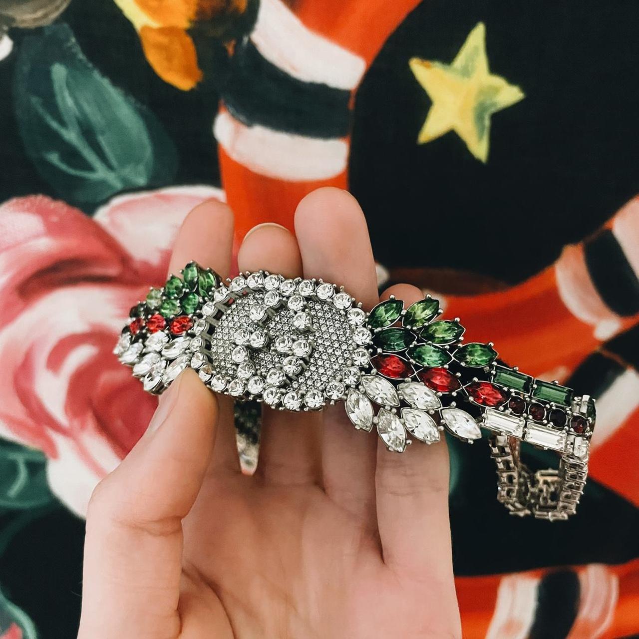 Authentic Gucci crystal tiara/headband. Features... Depop
