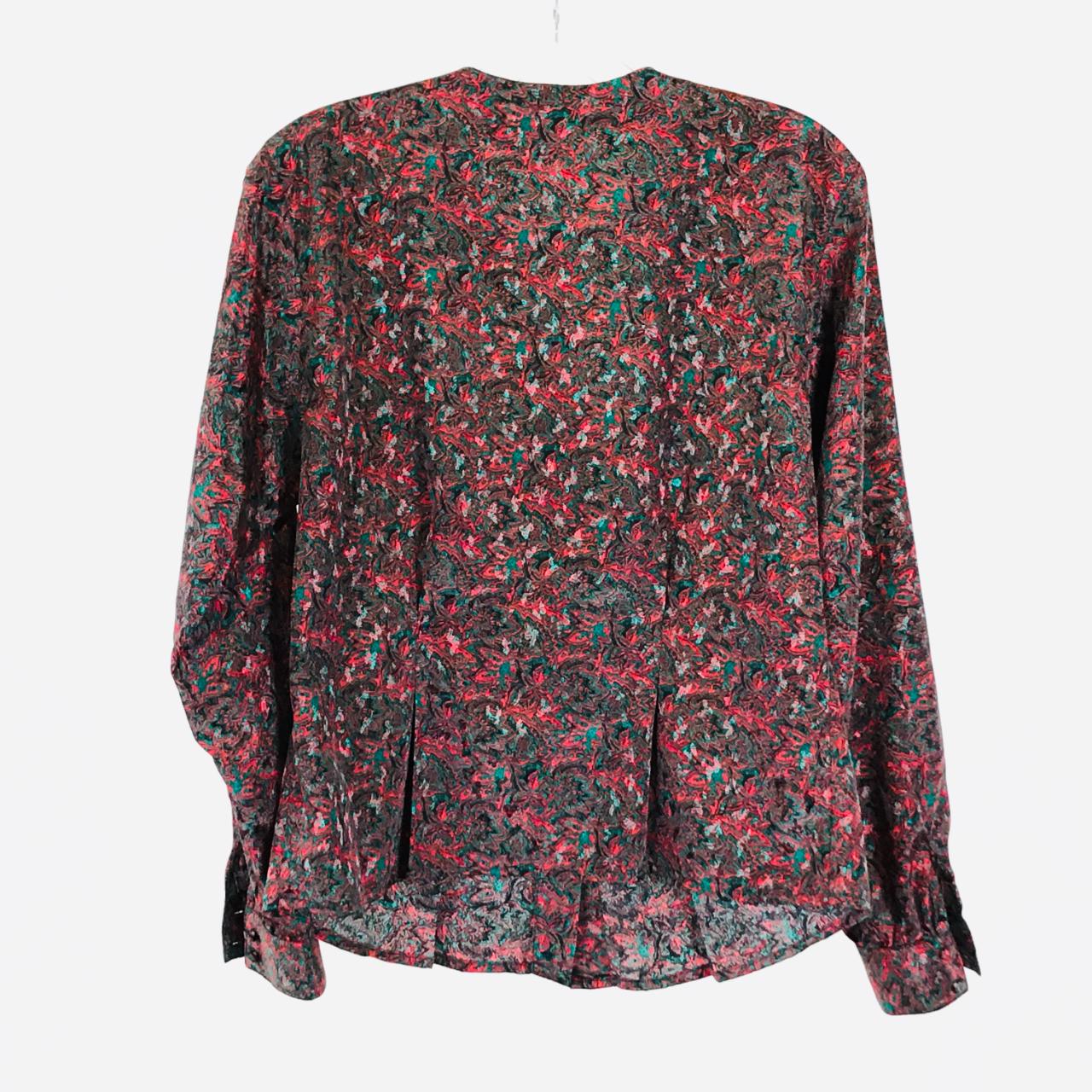 Women's Red and Green Blouse (2)