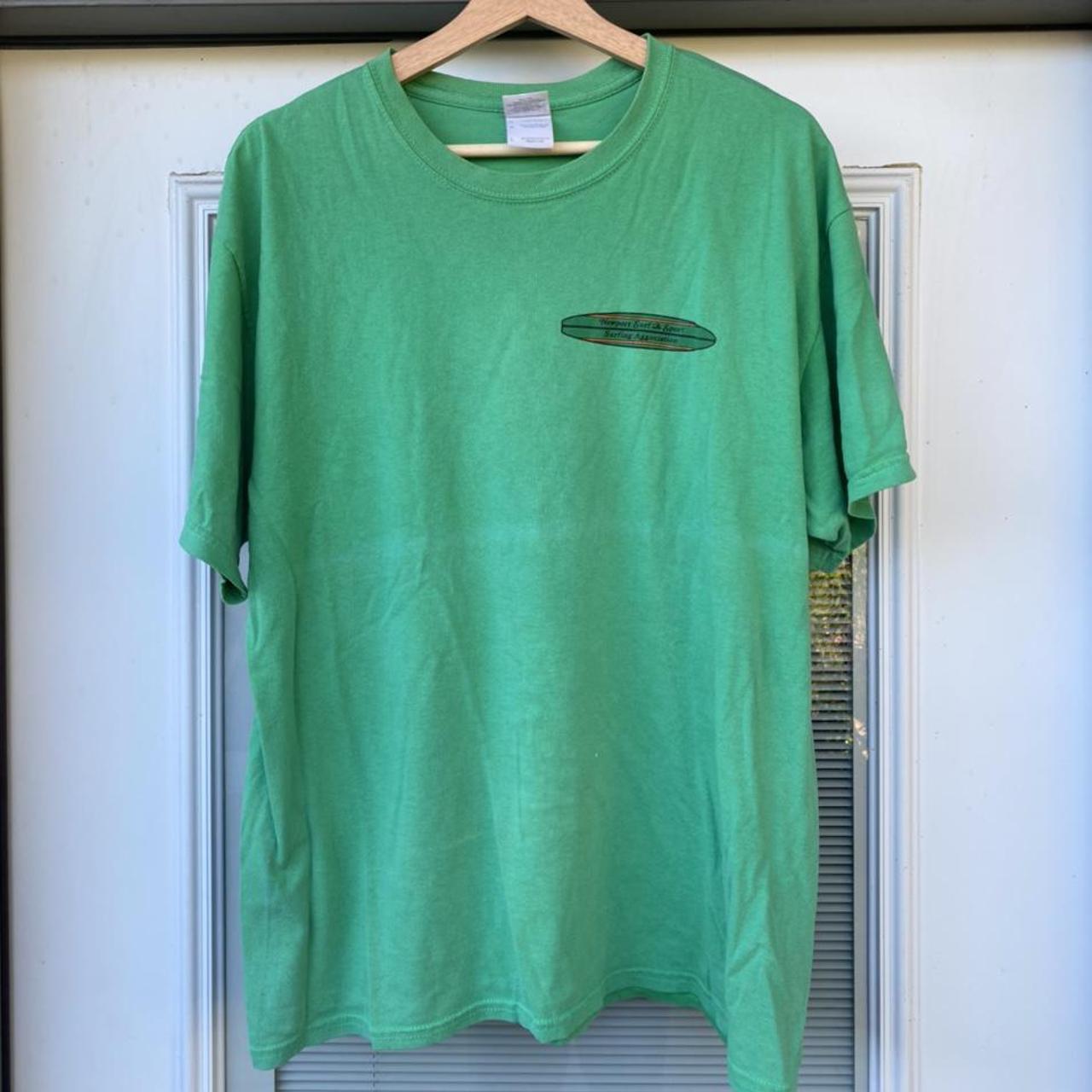Newport surf graphic tee. Nice green color with... - Depop