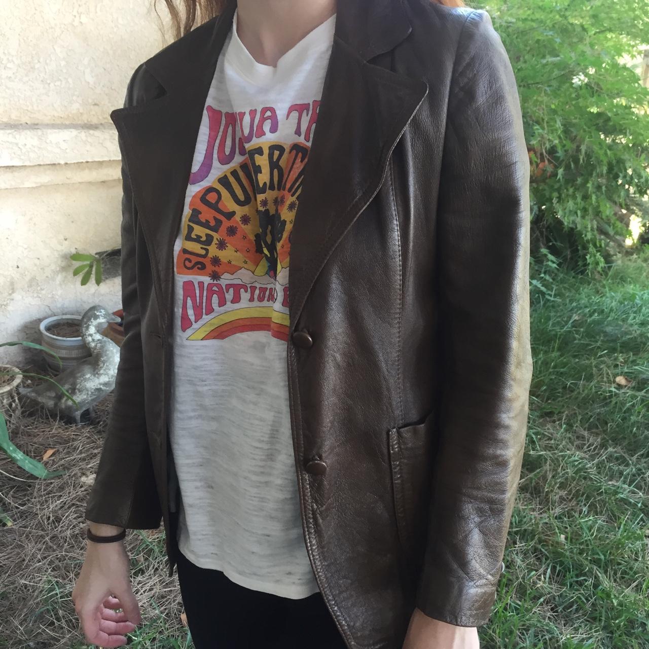 Vintage Marquis fashion of London Leather Jacket Brown Womens Medium