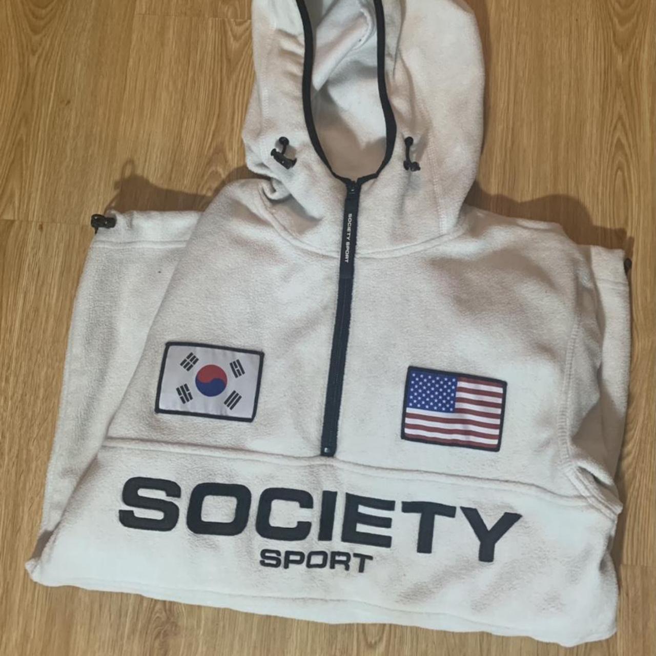 Society sport sales white hoodie