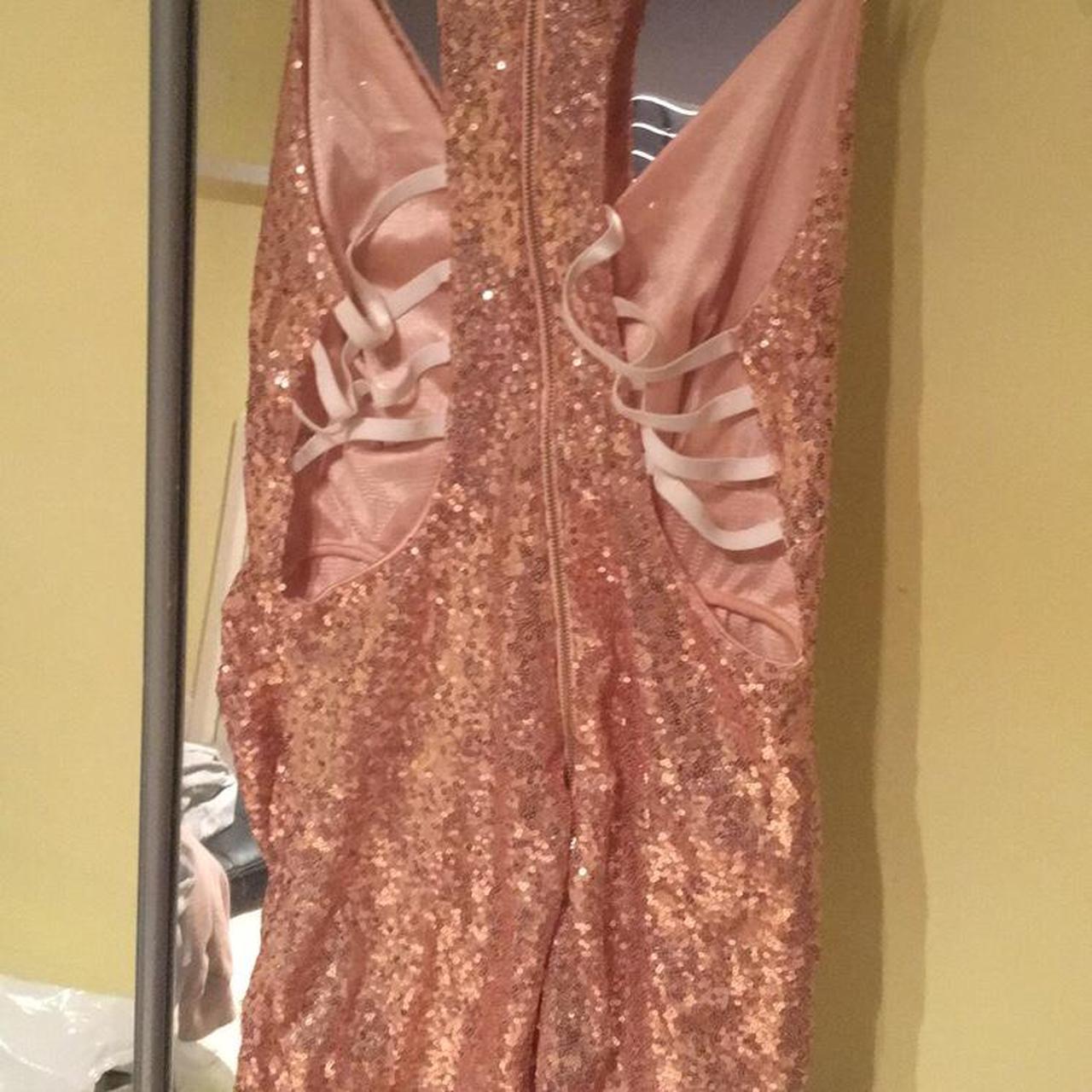 lipsy rose gold dress