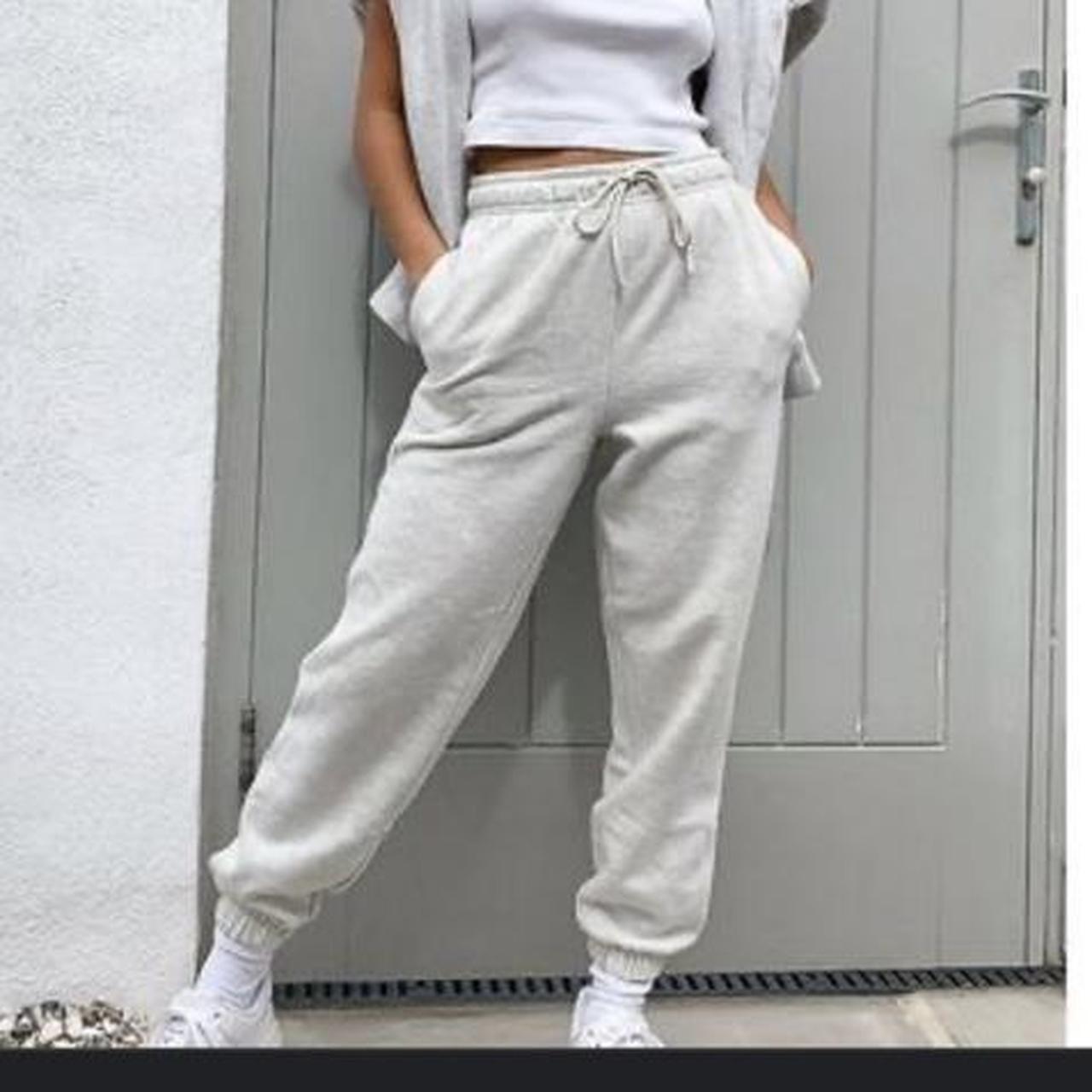 grey marl joggers Size small Oversized... Depop