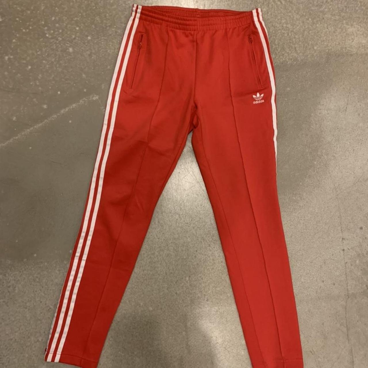 red tracksuit bottoms women's