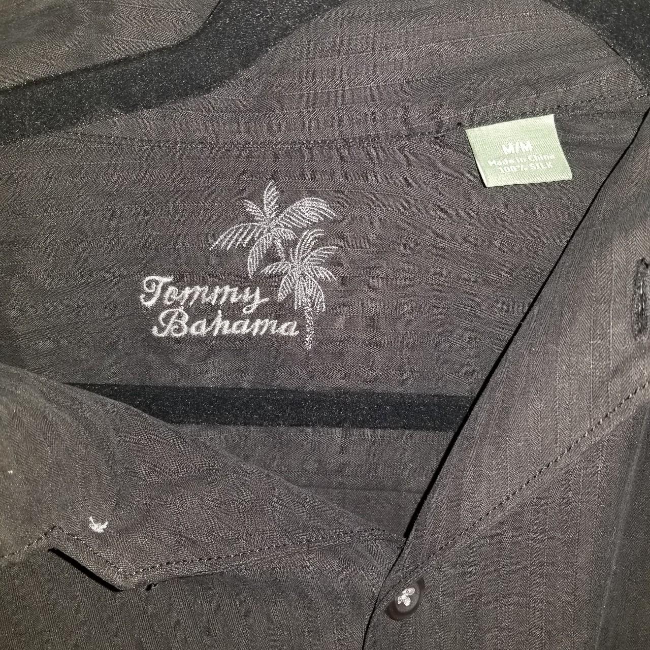 Men's Tommy Bahama Black button down shirt size... - Depop