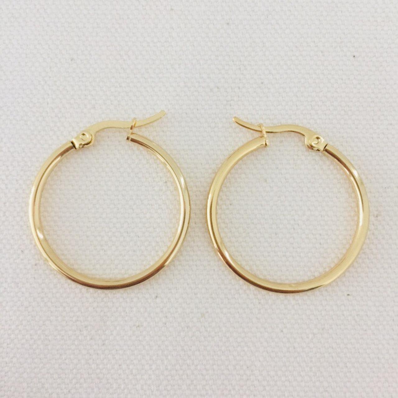 Stainless Steel Gold Plated Slim... - Depop