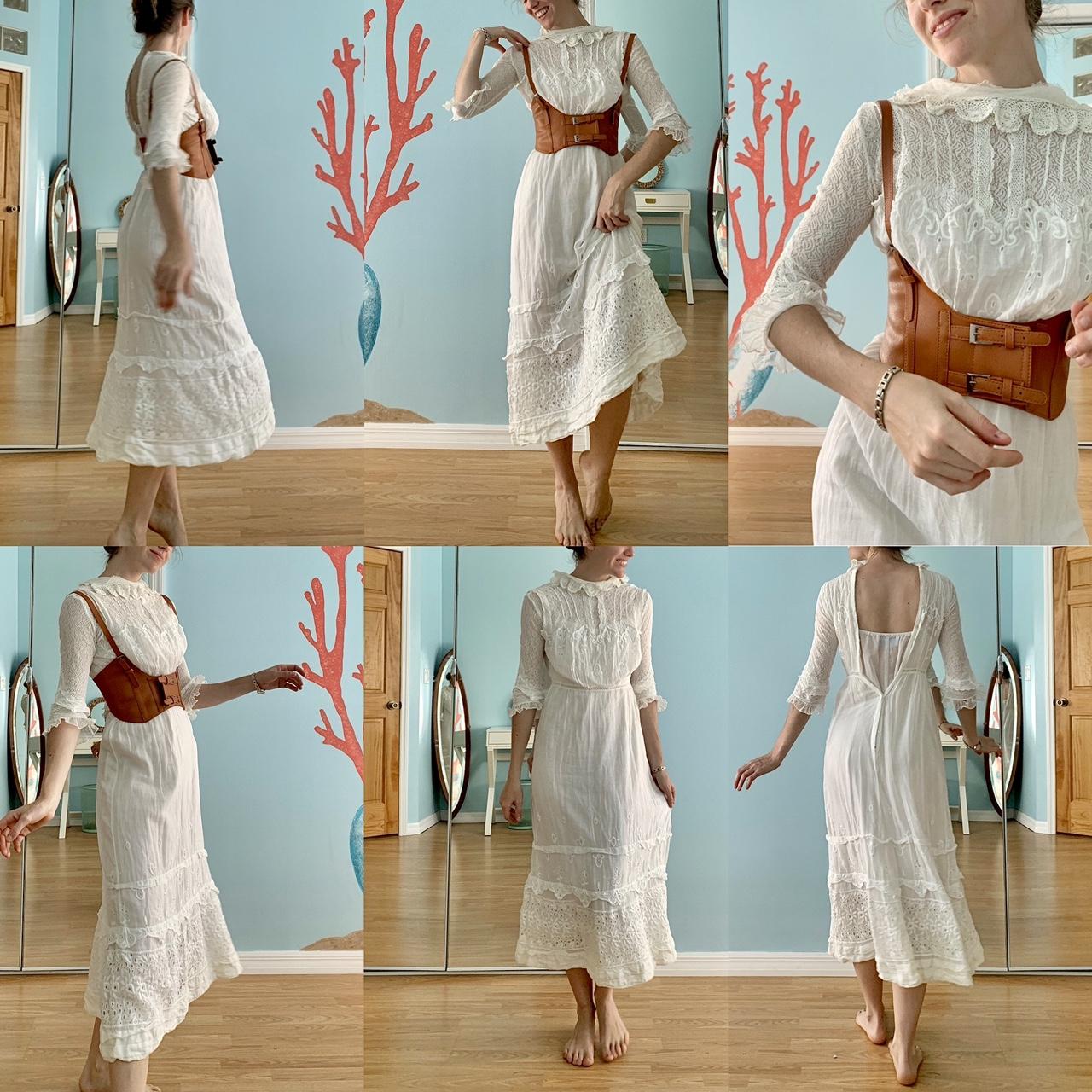 Antique Edwardian White Cotton Lace Lawn | Depop