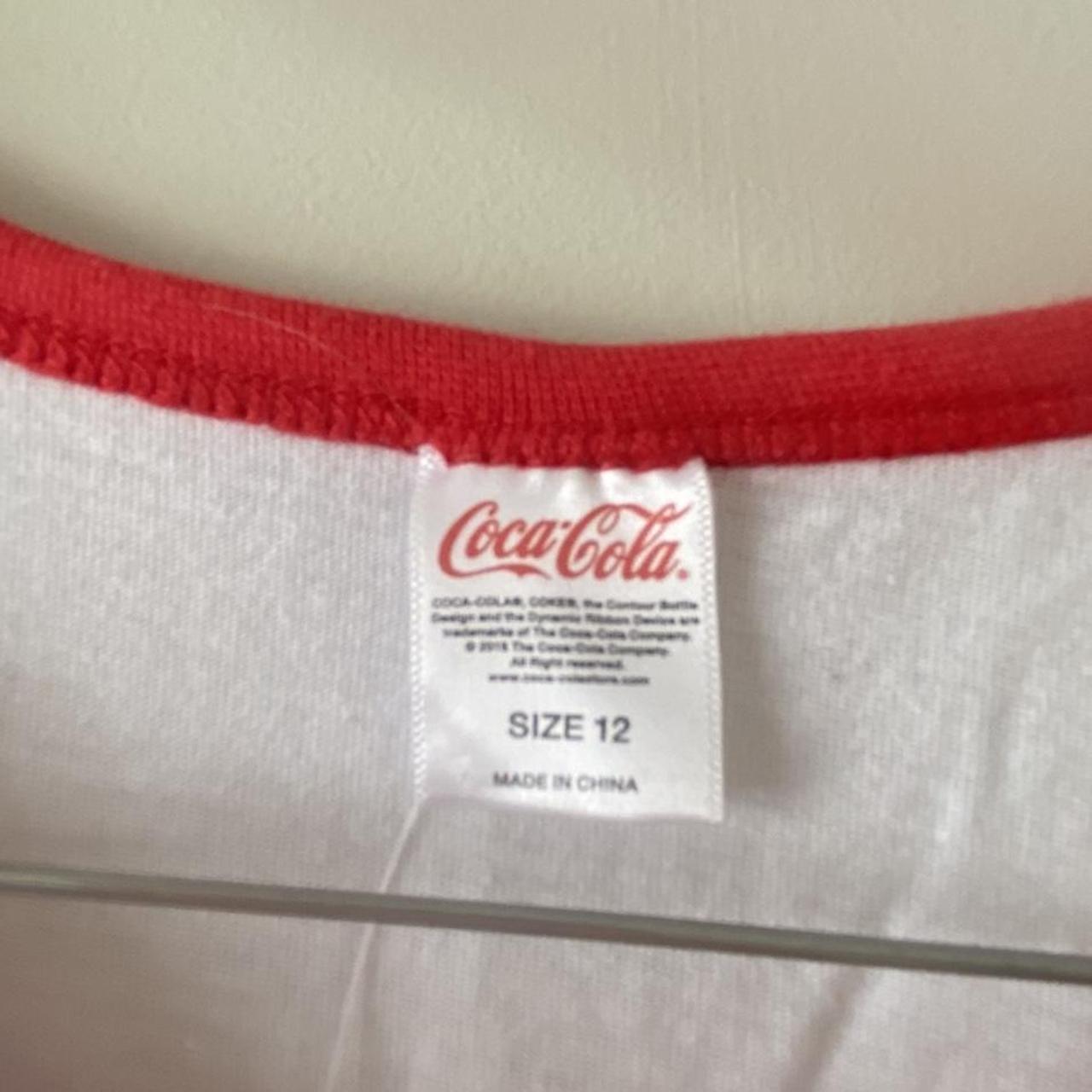 Coca-Cola Women's White and Red T-shirt | Depop