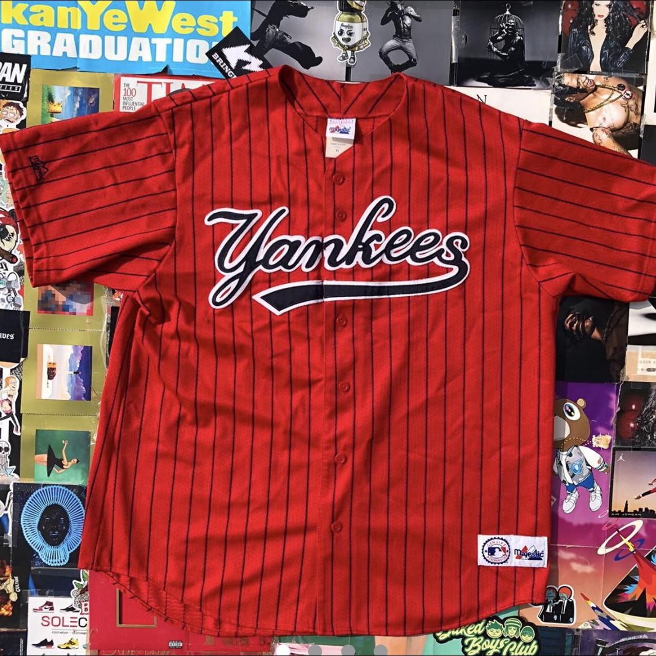 Vintage NY Yankee Jersey - Depop