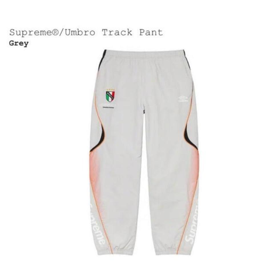 Supreme x Umbro track pants, light grey. Size... - Depop