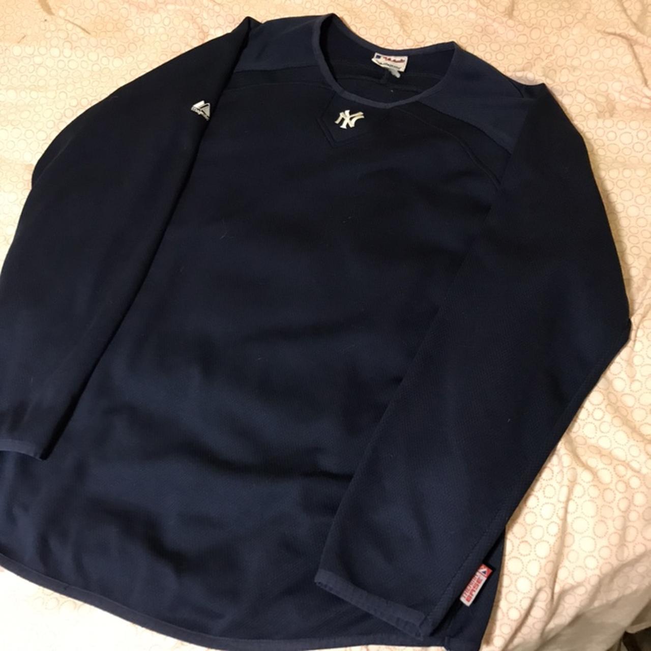 VINTAGE NEW YORK YANKEES MAJESTIC PULLOVER V-NECK - Depop