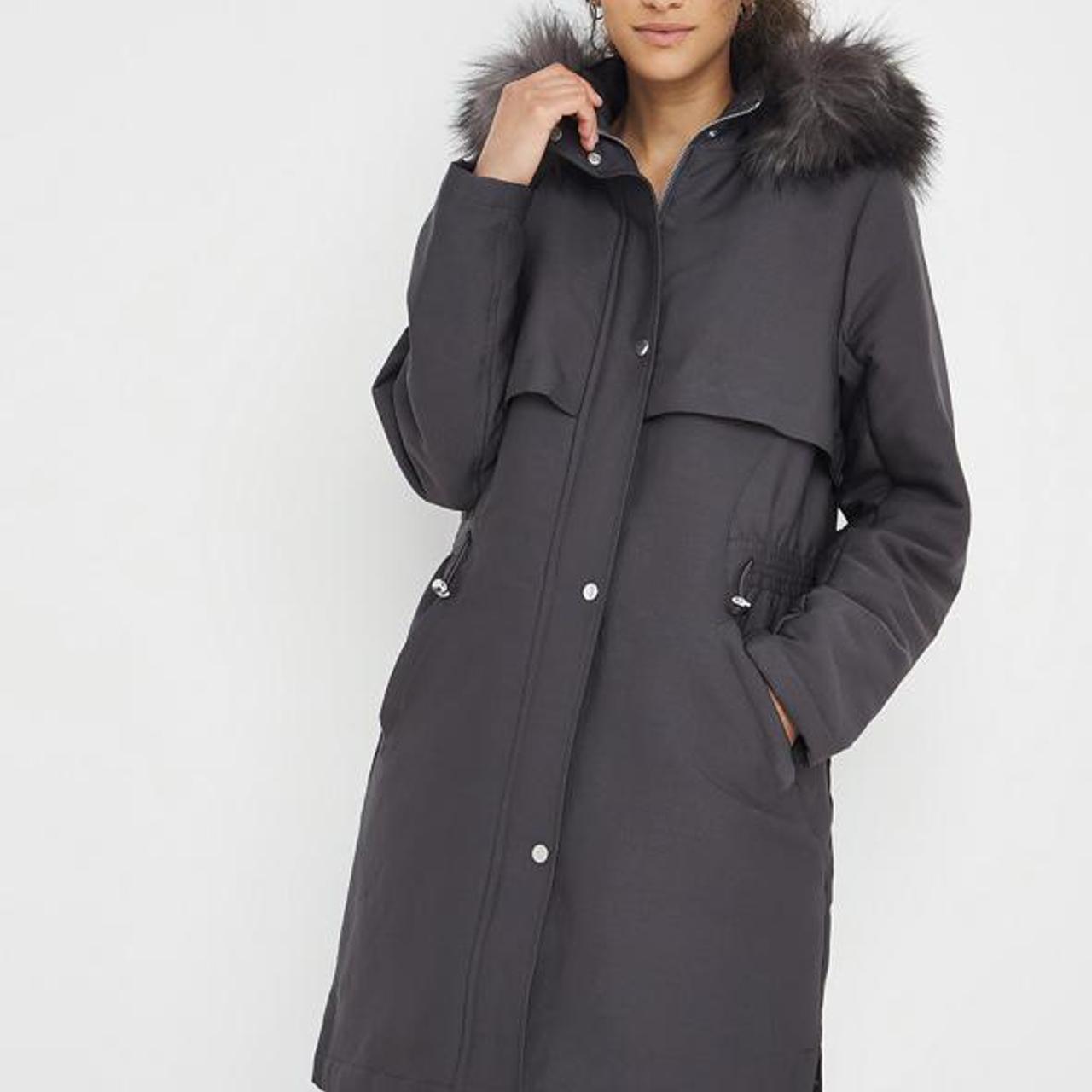 JD Williams Women's Black Coat Depop