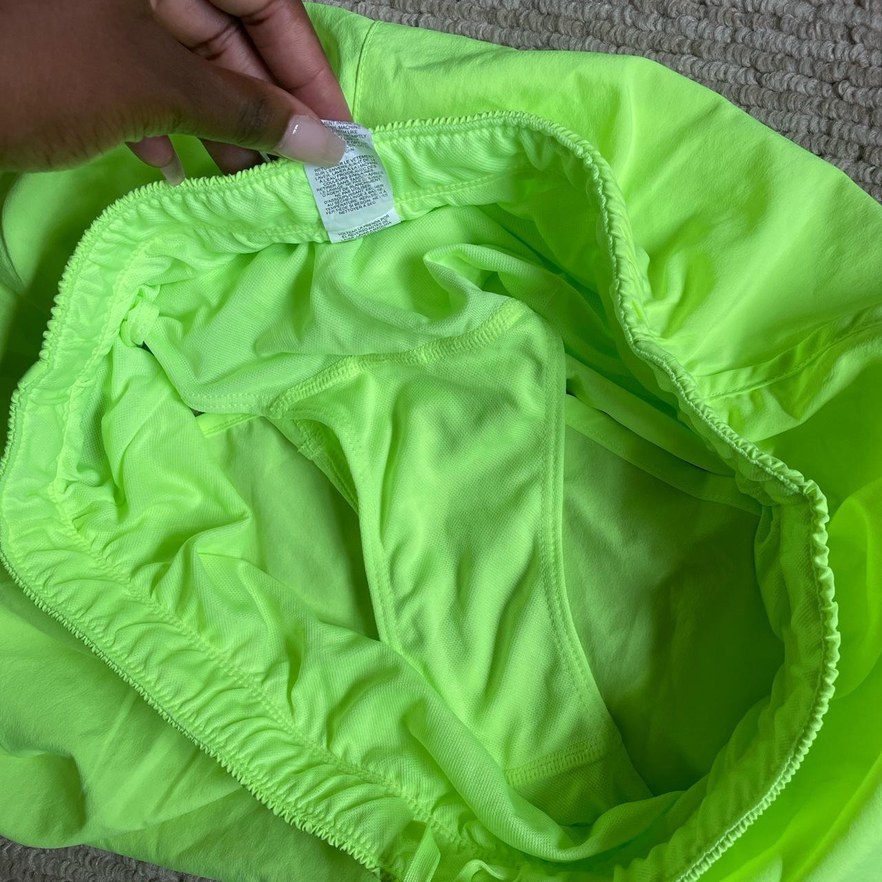 Neon Green New Balance Running Shorts with liner.... Depop