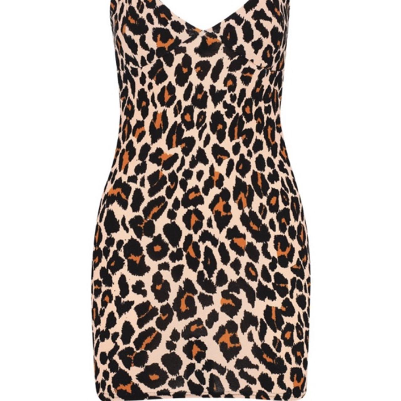 Boohoo petite leopard print mini dress sold out... - Depop