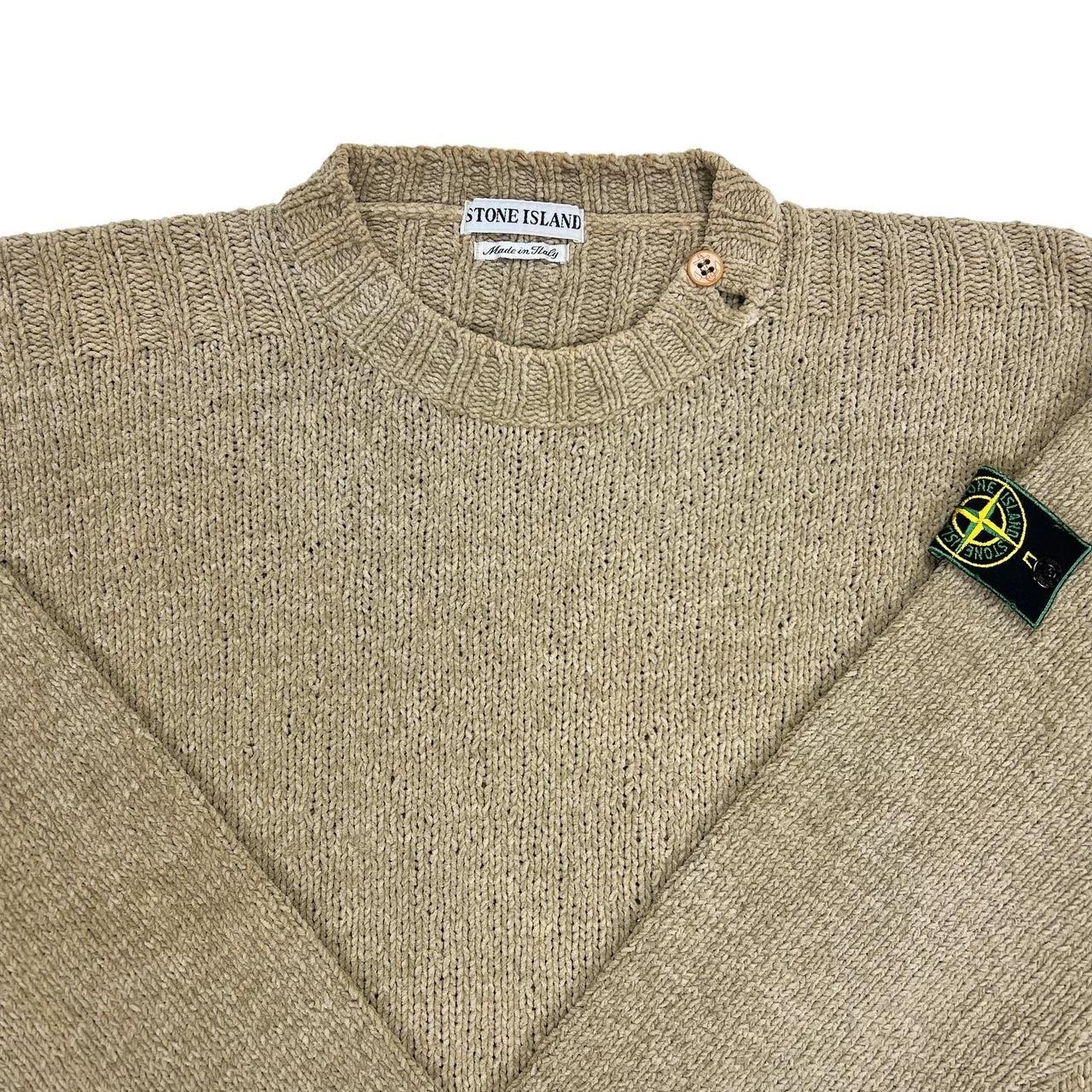 Vintage Stone Island SS95 Knitted Sweater/ Jumper in... - Depop