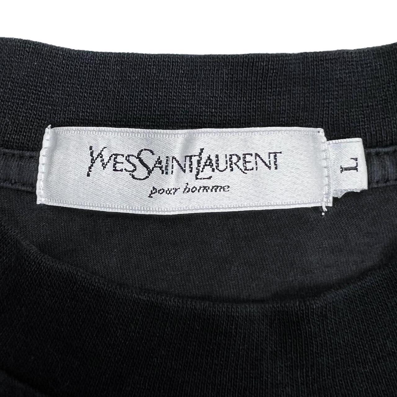 Vintage 1990s Yves Saint Laurent YSL T-shirt in... - Depop