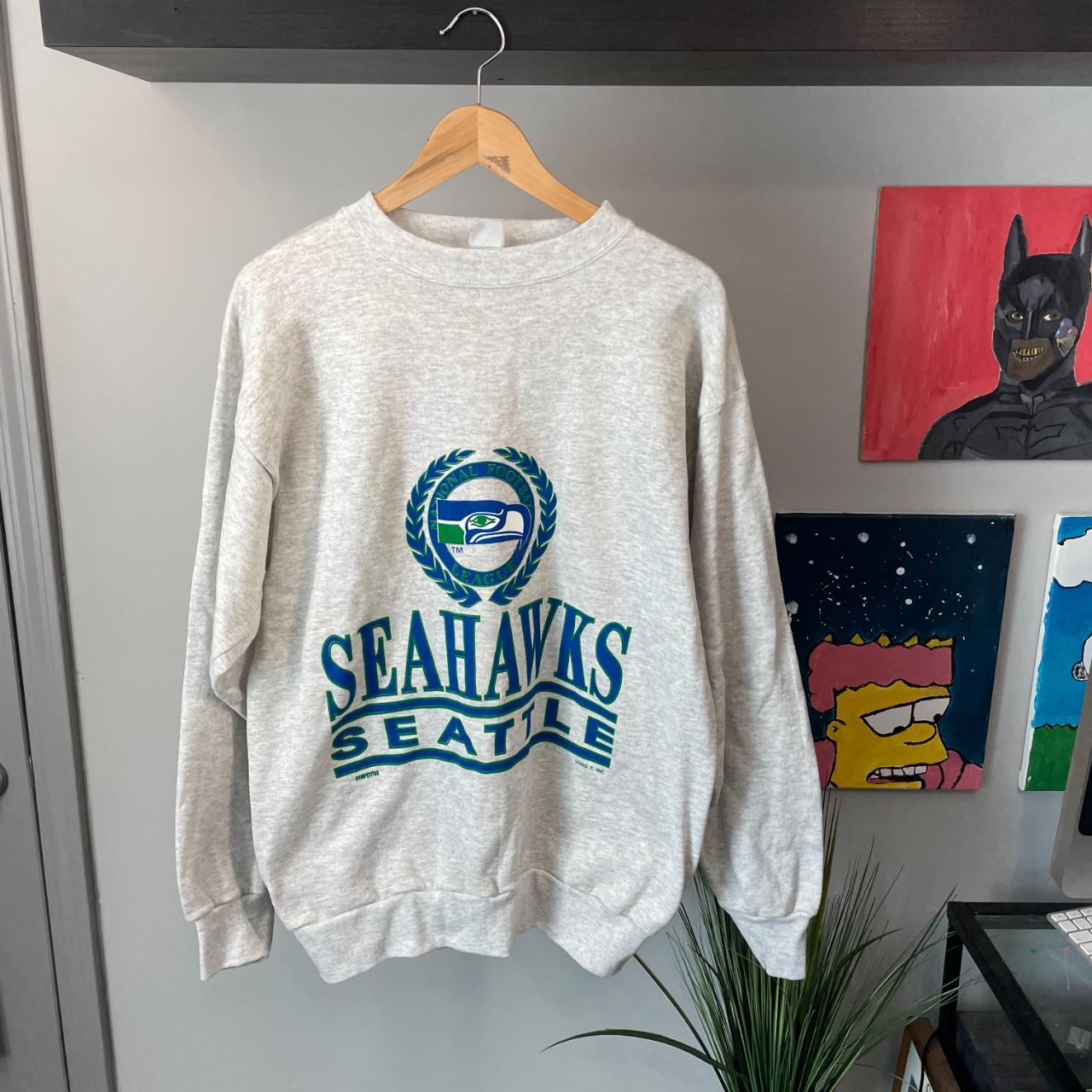 Vintage Seattle Seahawks Crewneck Sweatshirt. - Depop