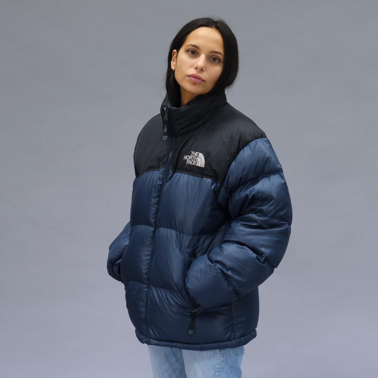 The North Face Puffer Jacket in Navy Blue. ... - Depop