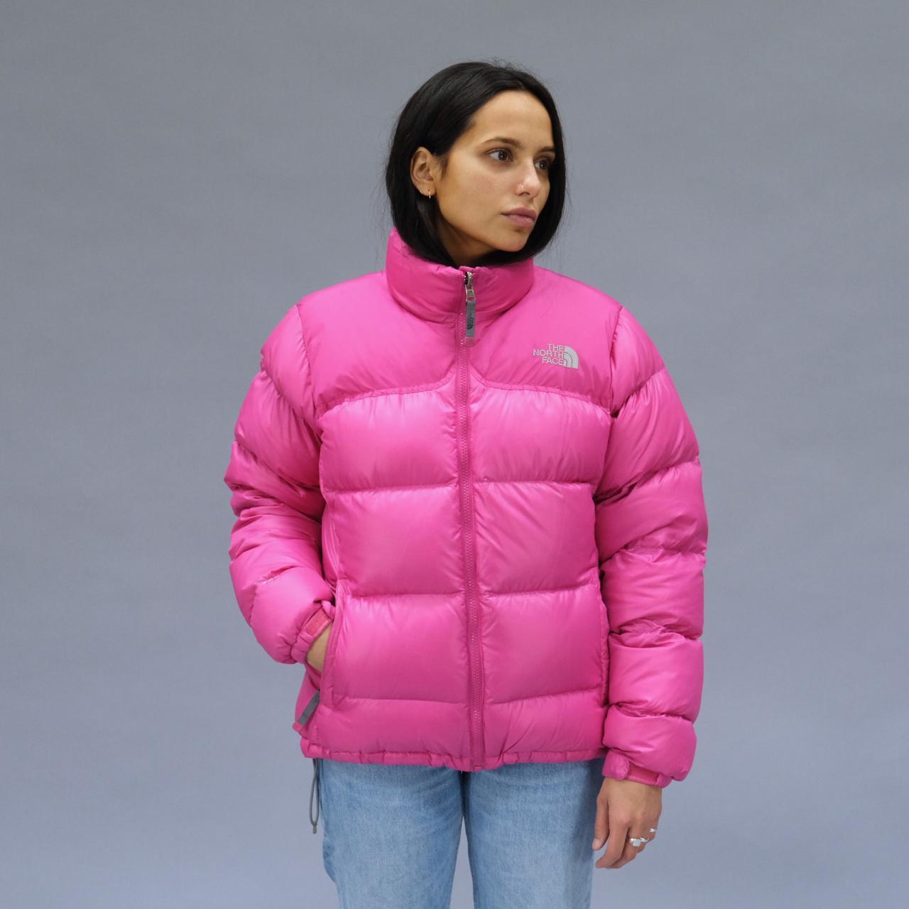 The North Face Puffer Jacket in Pink. Winter... - Depop