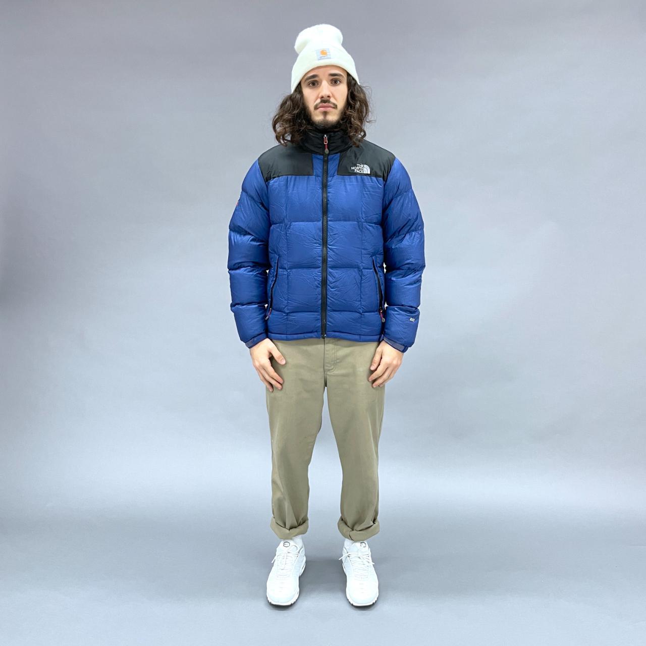 The North Face Puffer Jacket in blue. North Face... Depop