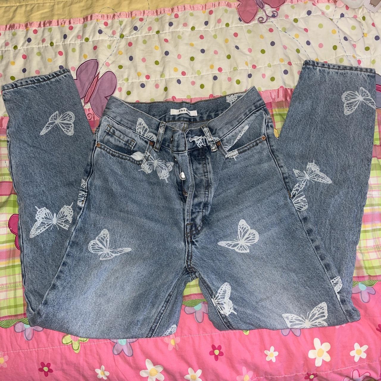 Pacsun butterfly jeans ultra high rise... Depop