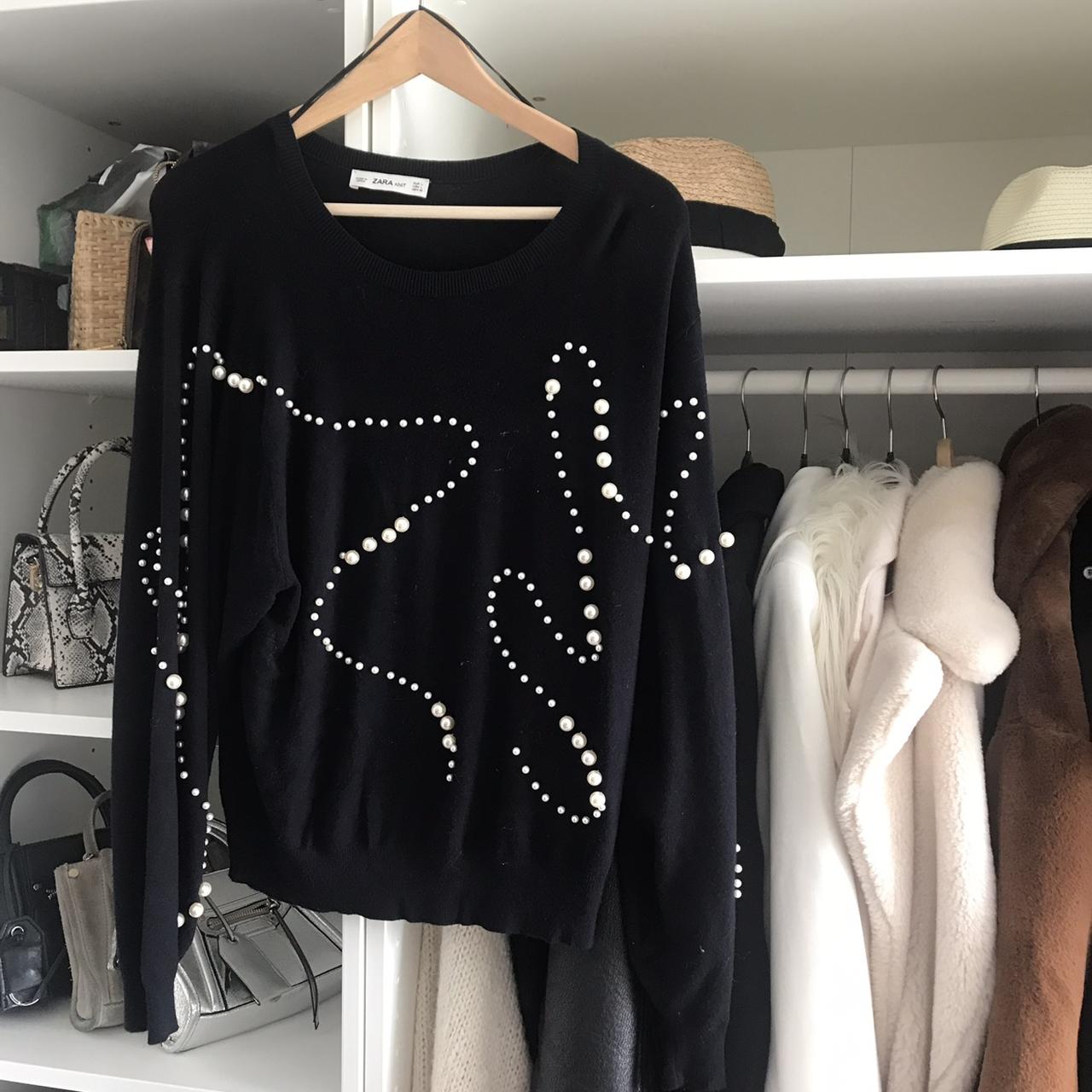 zara pearl jumper