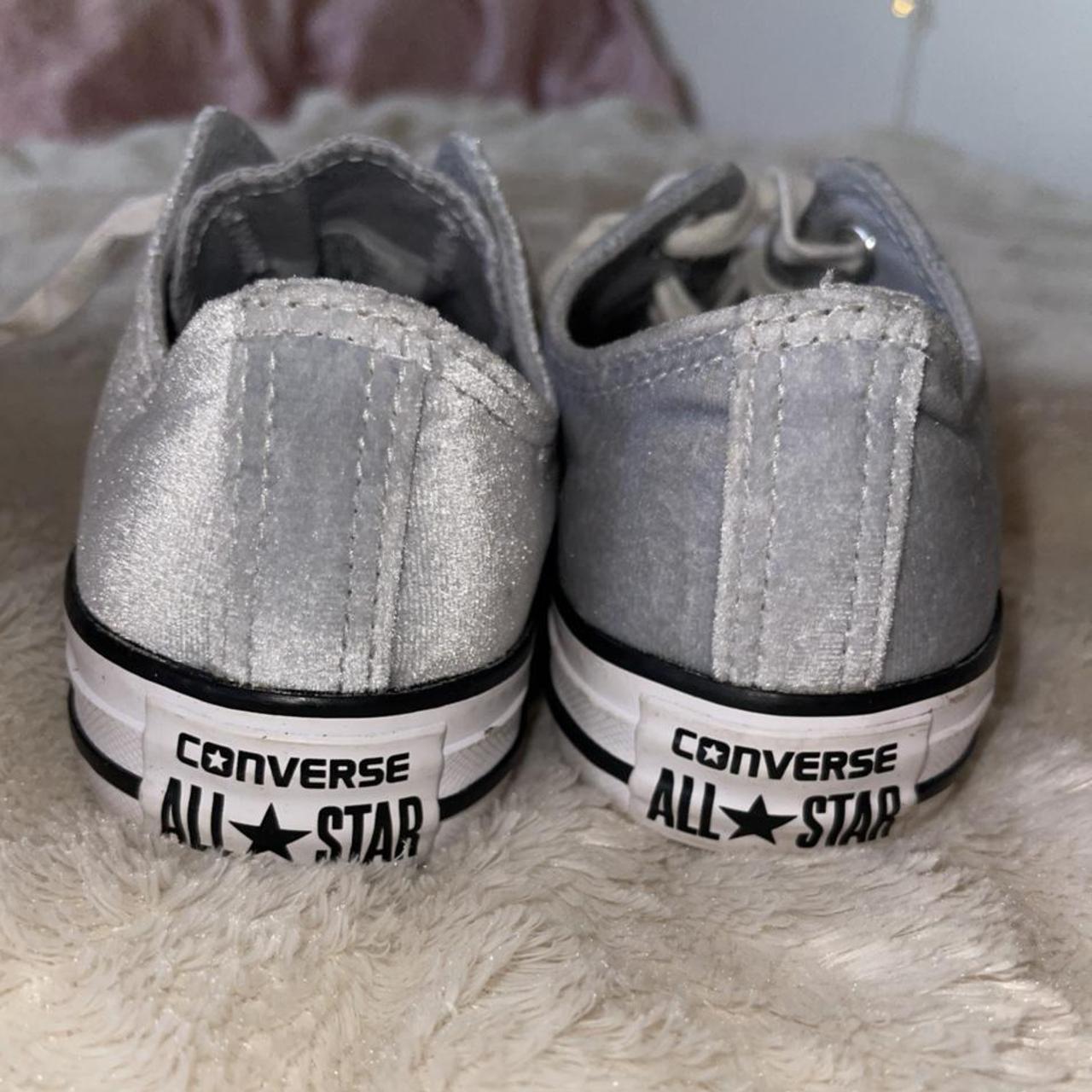 crushed velvet converse grey