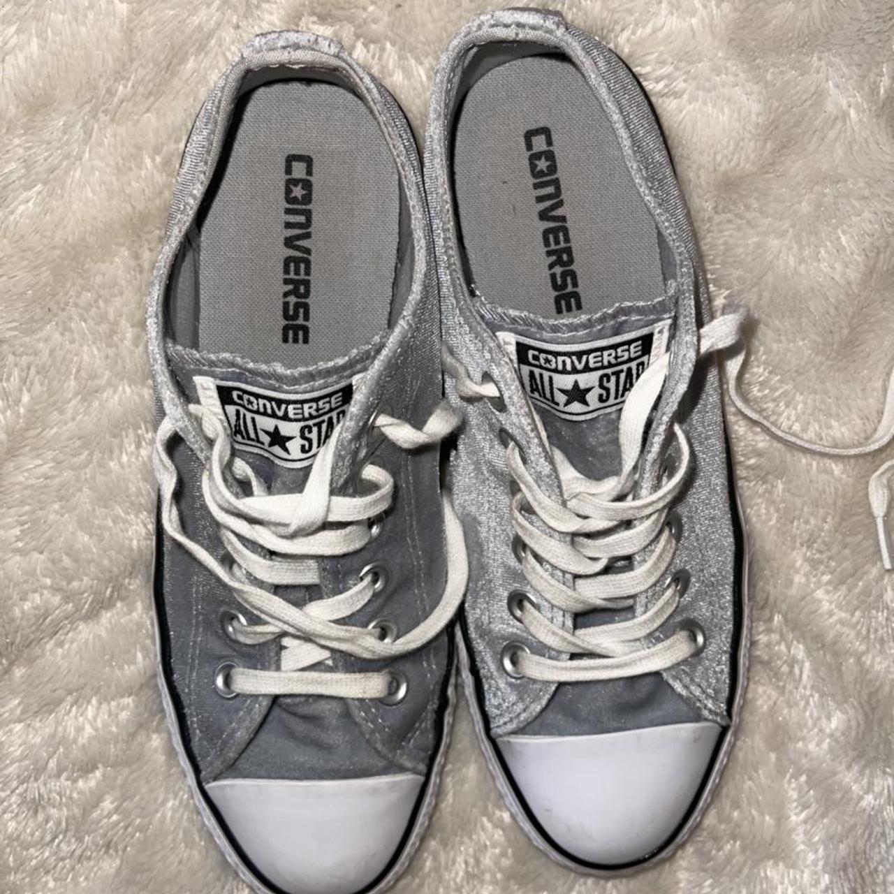 crushed velvet converse grey