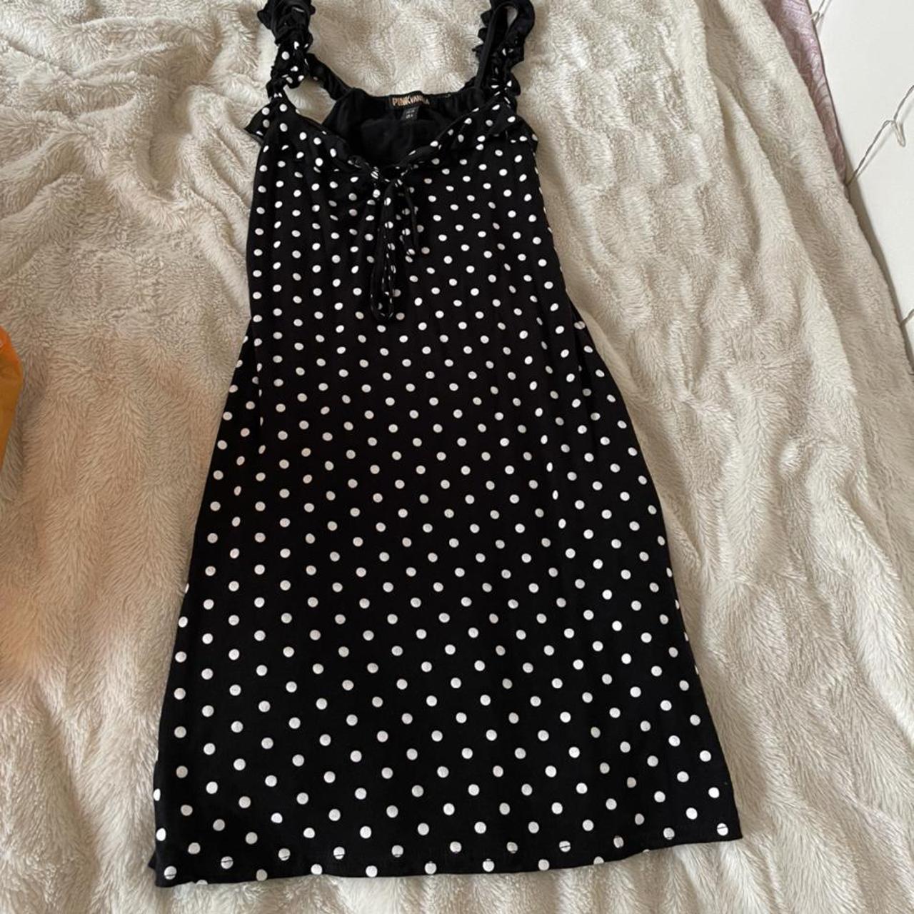 Pink Vanilla @ New Look polka dot mini tea dress 🖤... - Depop