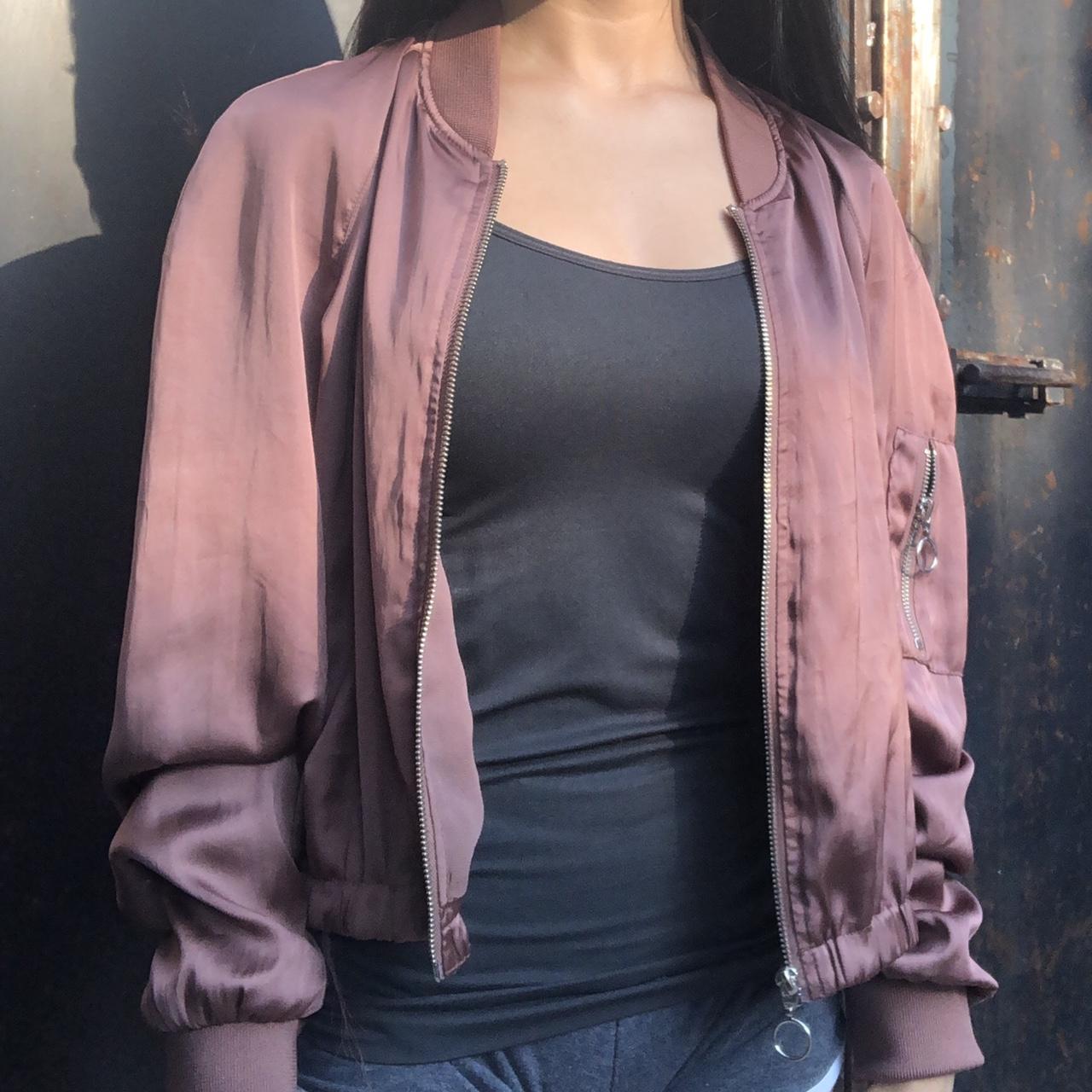 Rose Gold Jacket • Gives that Bomber look •