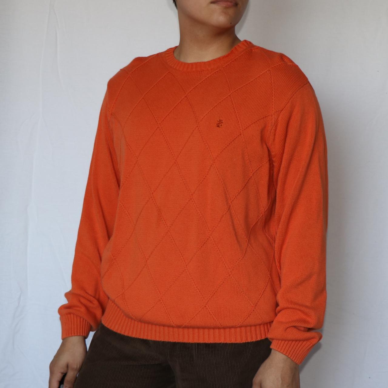 Bright orange sweater clearance mens