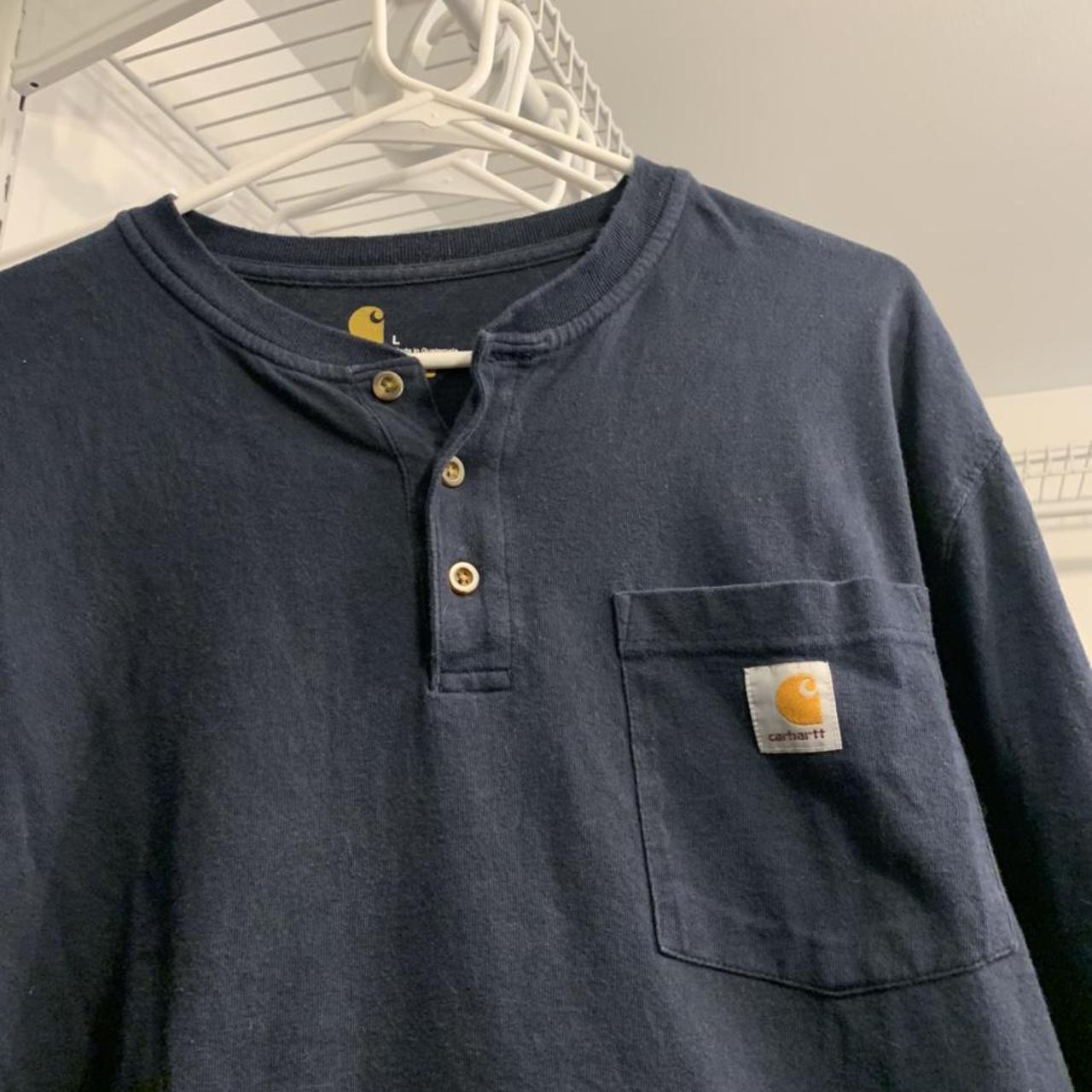 Carhartt Henley. Tagged large and fits oversize like... - Depop