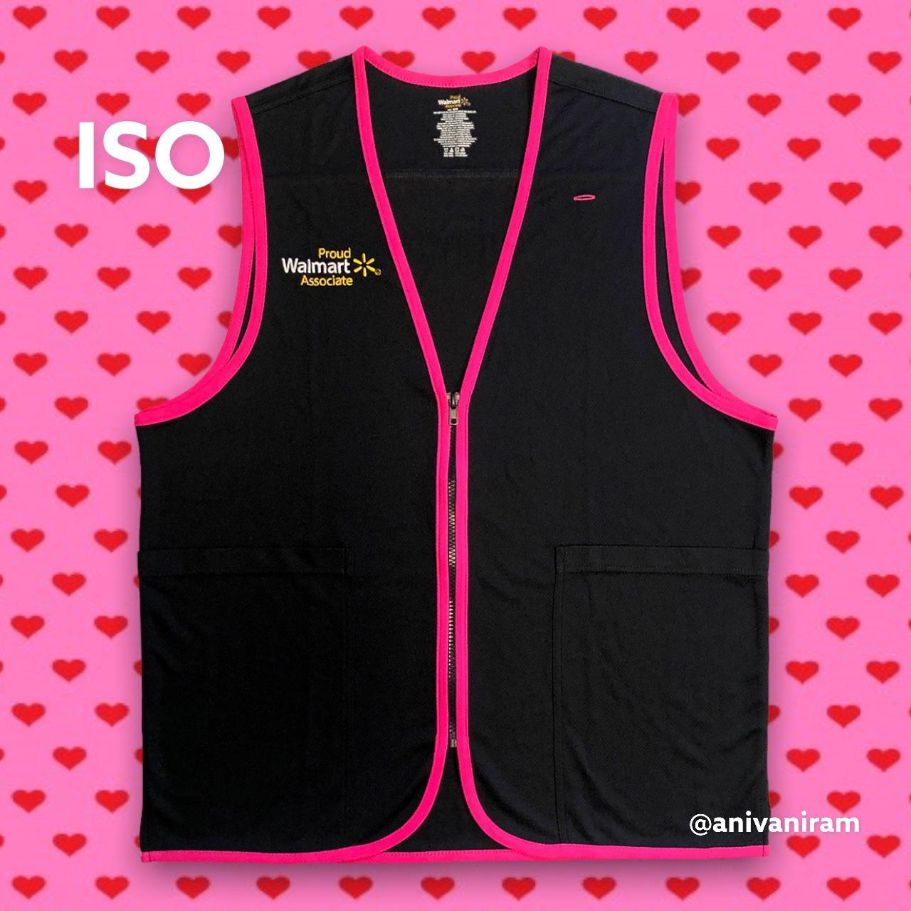 ISO this pink Walmart vest ! Collared & w/o collar.... Depop