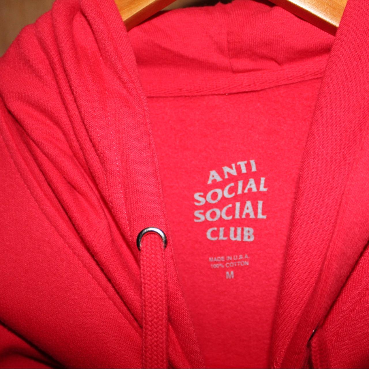 Red Antisocial Social Club Hoodie(The