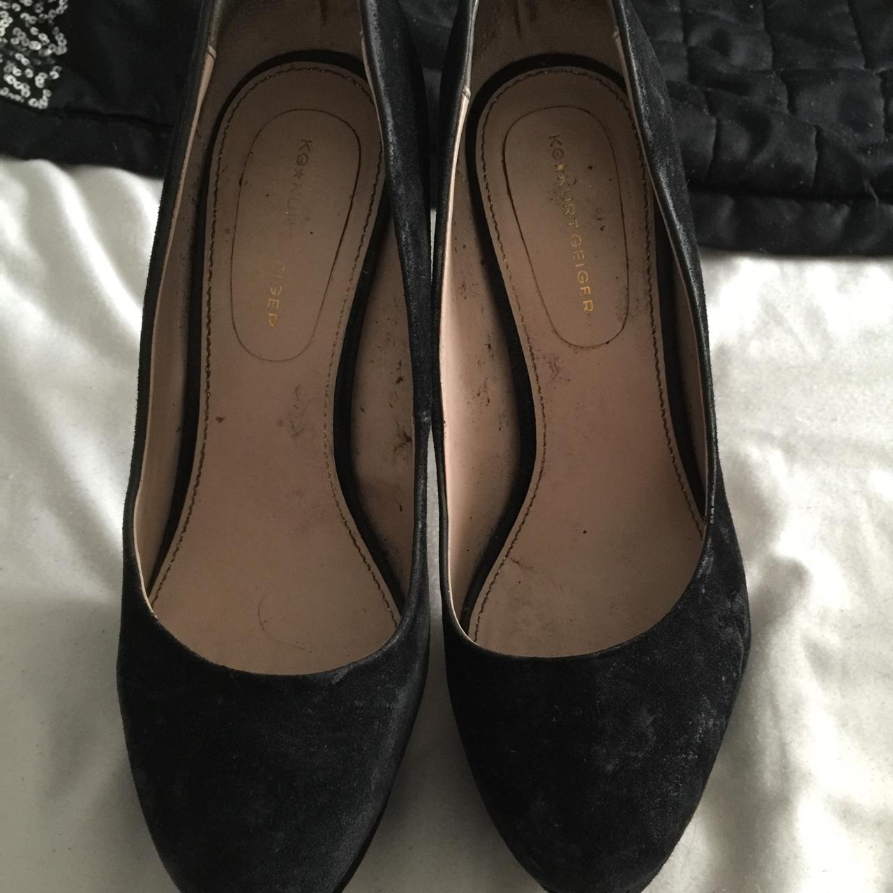 Kurt Geiger high suede court shoes - REAL ( on the... - Depop