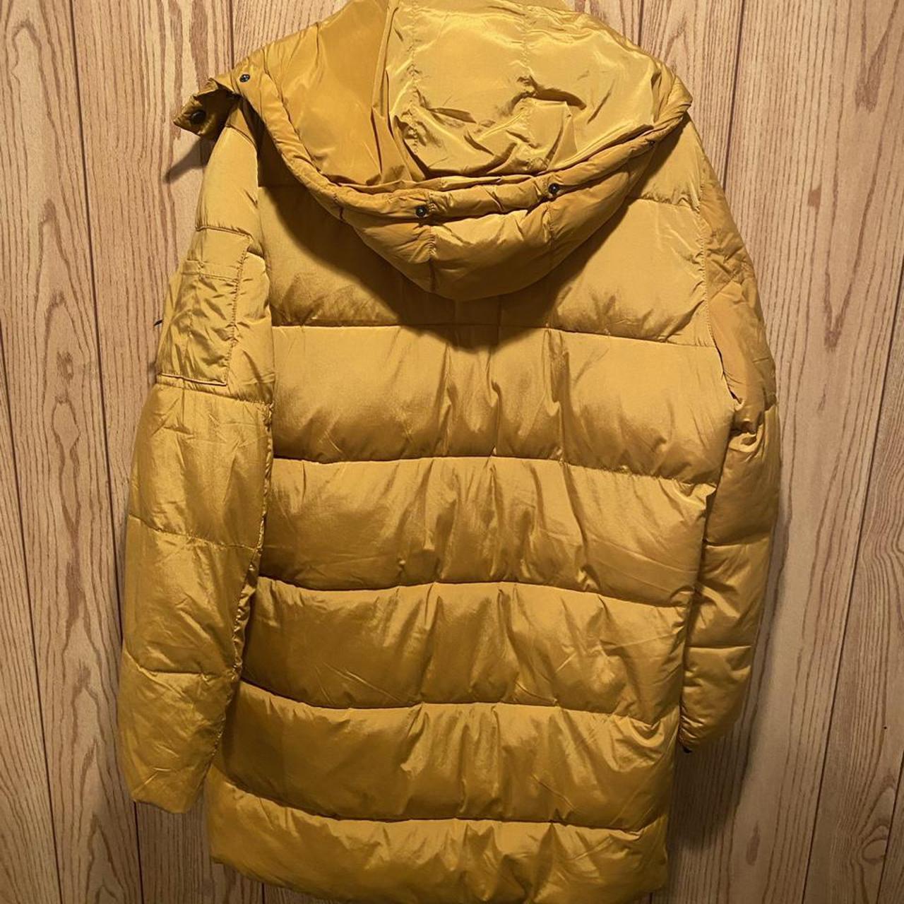 Zara Mustard Long Puffer Jacket Size Medium Brand... Depop