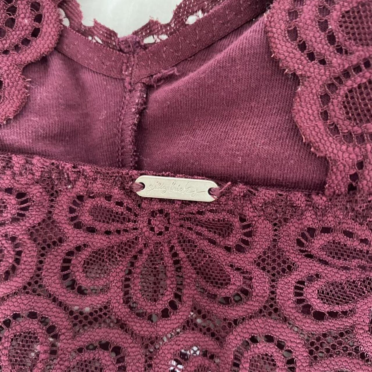 ❤️‍🔥 GILLY HICKS/HOLLISTER BURGUNDY LACE BRALETTE WITH - Depop