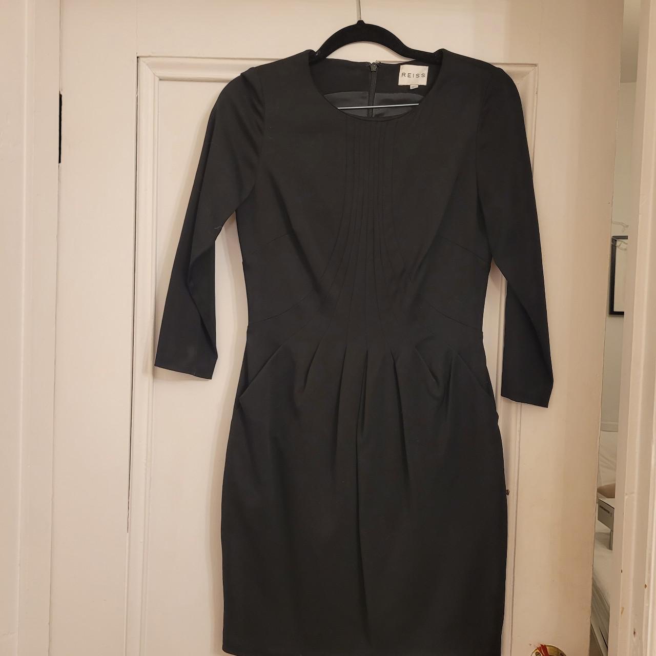 Super elegant black Reiss dress size 8. Falls above... - Depop