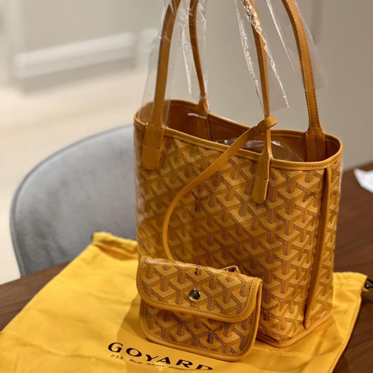 goyard mini tote yellow