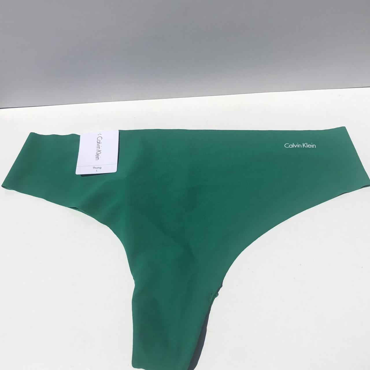 Calvin Klein Women's Green Panties Depop